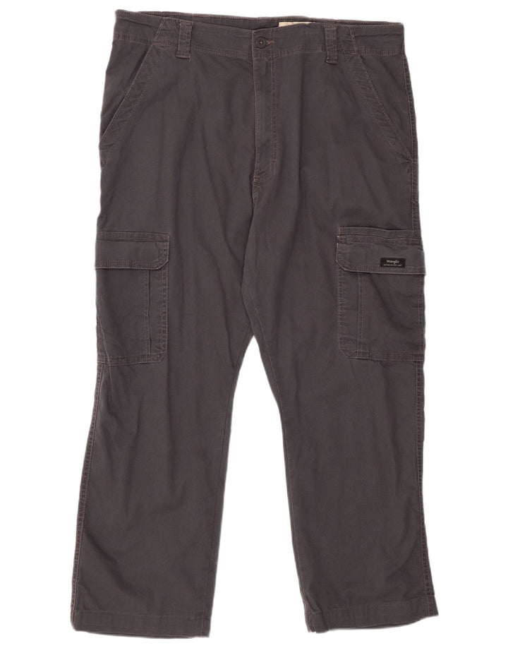 Pantaloni cargo da uomo dalla vestibilità comoda WRANGLER W38 L27 cotone grigio
