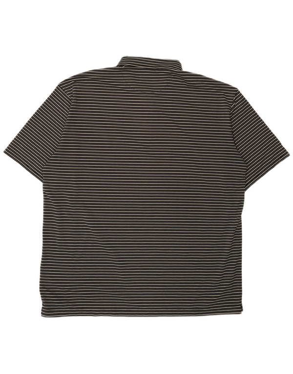 Polo Nike da uomo Dri Fit 3XL poliestere gessato nero