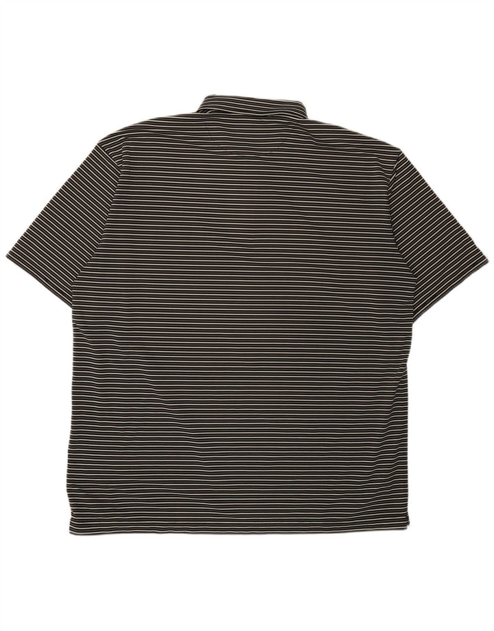 Polo Nike da uomo Dri Fit 3XL poliestere gessato nero