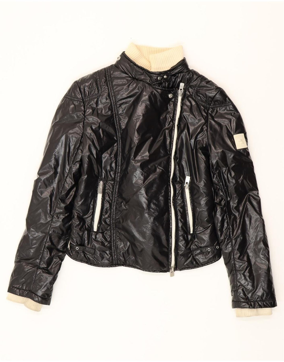 MONTECORE Giacca imbottita corta da donna IT 42 Medium Nero Poliammide