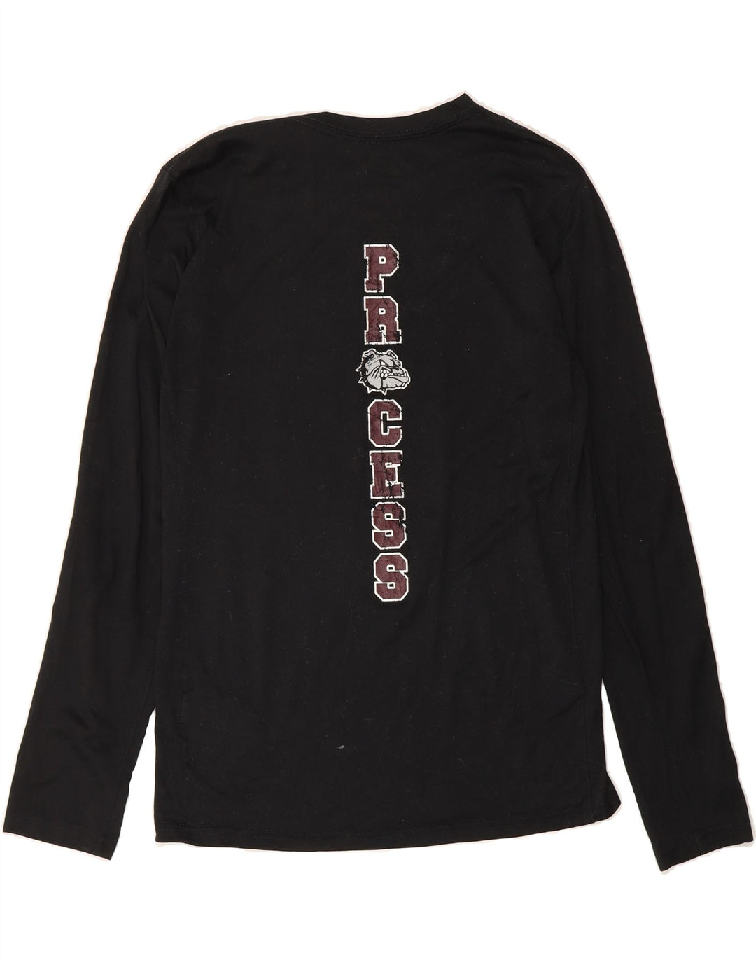 NIKE Mens Rolla Bulldog Graphic Top Long Sleeve Small Black Polyester Vintage Nike and Second-Hand Nike from Messina Hembry 