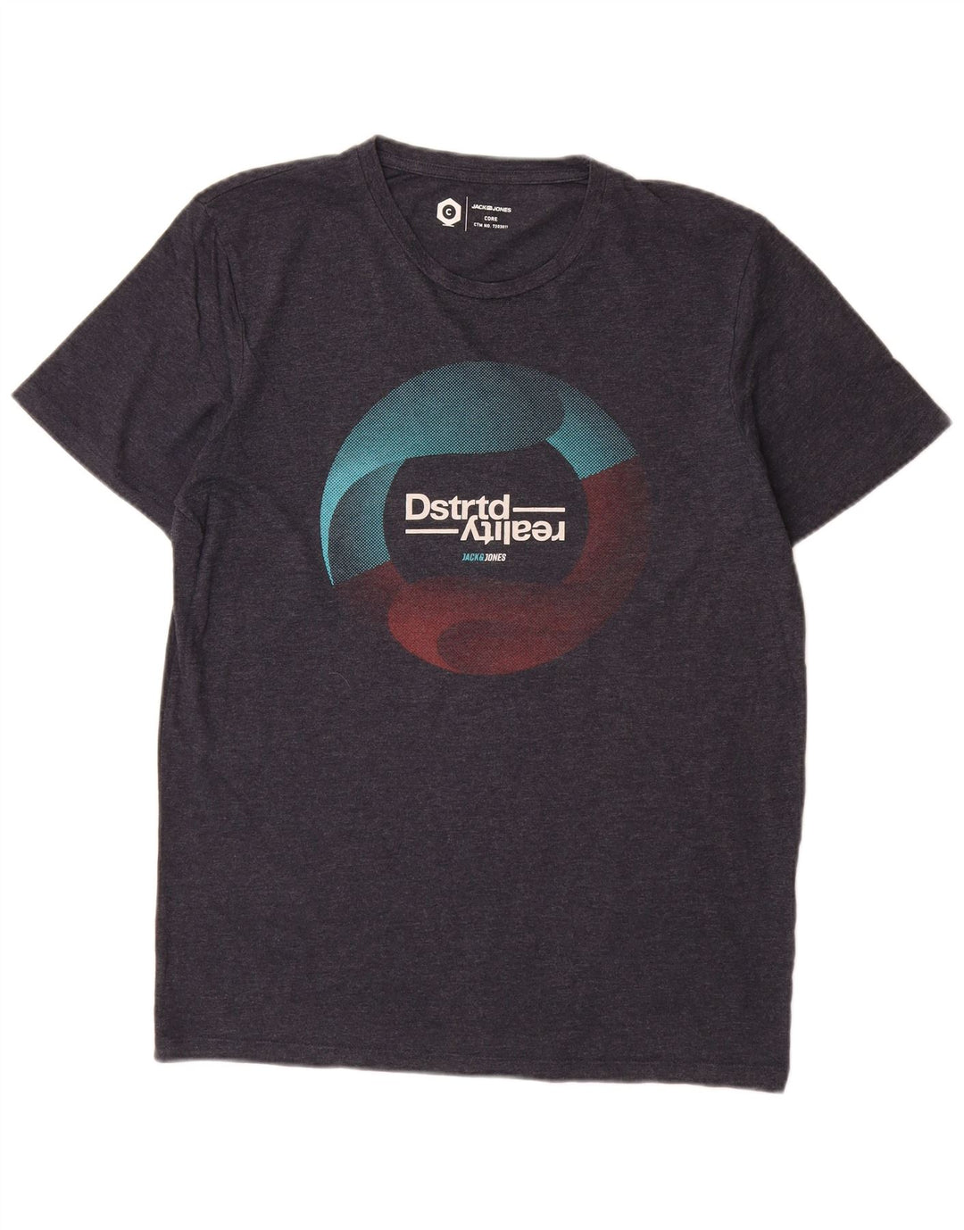 T-shirt grafica da uomo Jack & Jones Top grande blu navy