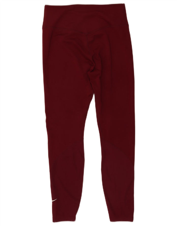 Leggings Nike Dri Fit da donna UK 12 poliestere bordeaux medio