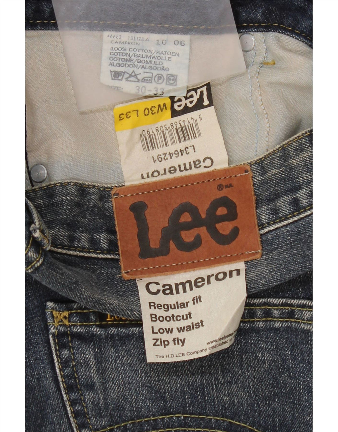 Jeans Lee Cameron da donna a vita bassa, vestibilità regolare, bootcut, W30 L33, cotone blu