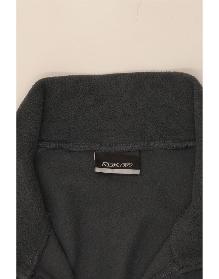 REEBOK Mens Fleece Jacket UK 42 XL Grey Colourblock Vintage Reebok and Second-Hand Reebok from Messina Hembry 