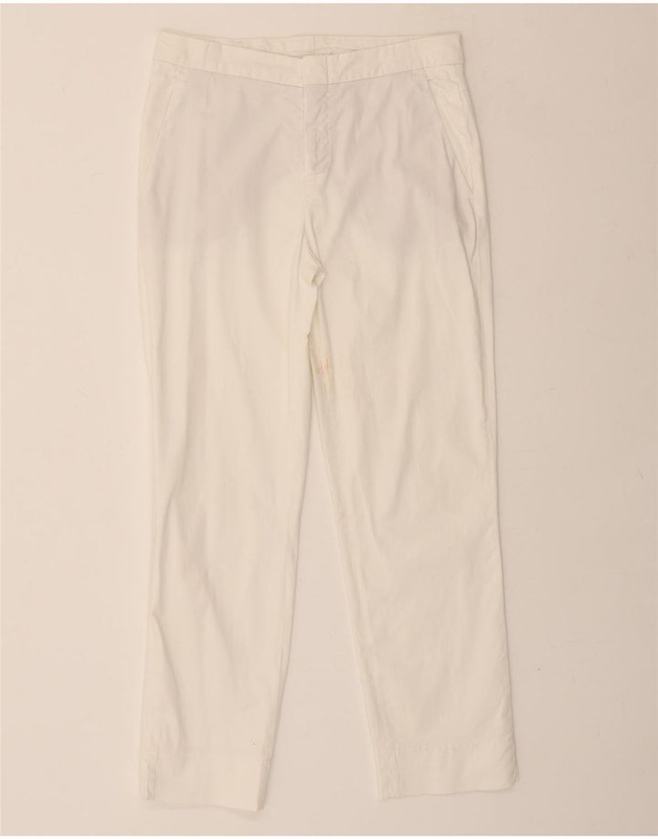 ASPESI Womens Slim Capri Trousers IT 42 Medium W28 L27 White Cotton Vintage Aspesi and Second-Hand Aspesi from Messina Hembry 