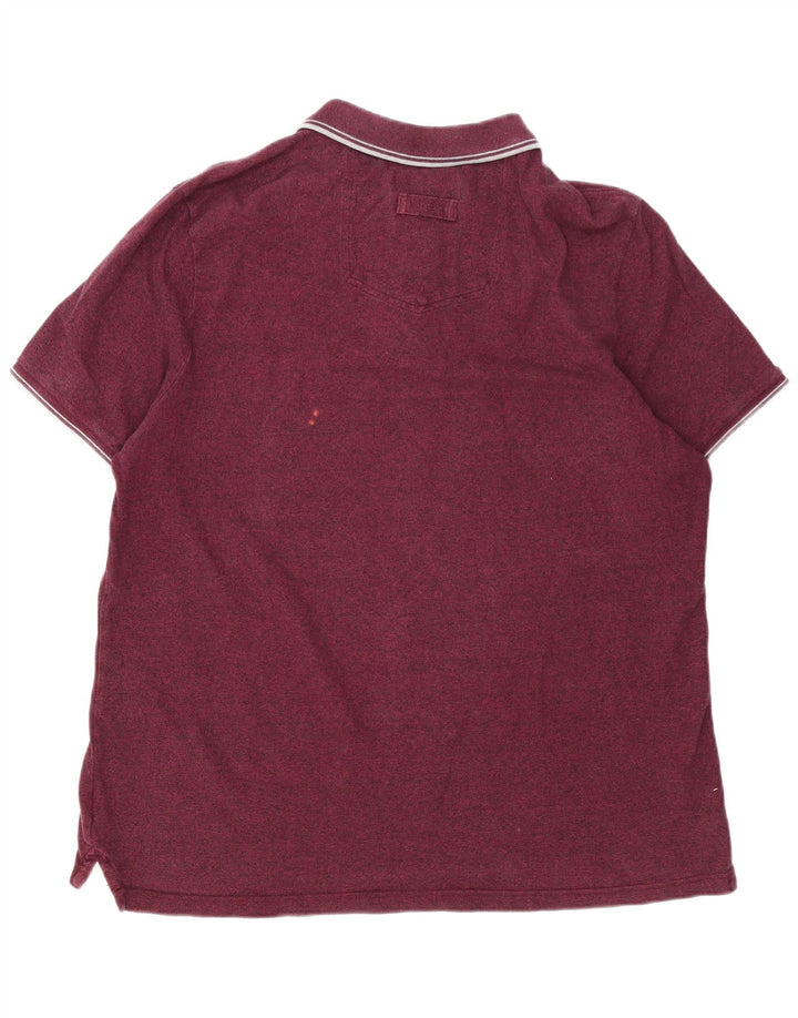 Polo da uomo Fat Face 3XL cotone a righe marrone