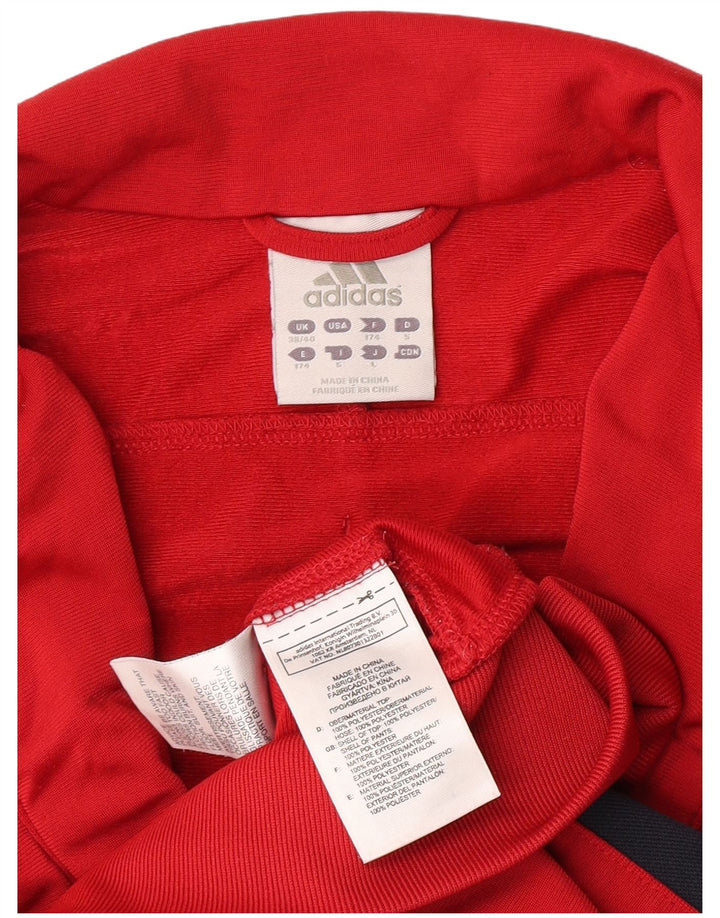 Giacca da tuta grafica da uomo Adidas UK 38/40 Medium Red Colourblock
