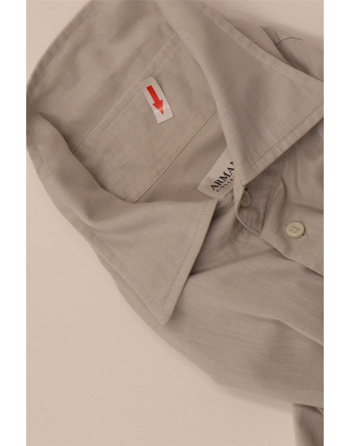 Camicia da uomo Armani Collezioni taglia 39 15 1/2 cotone grigio medio