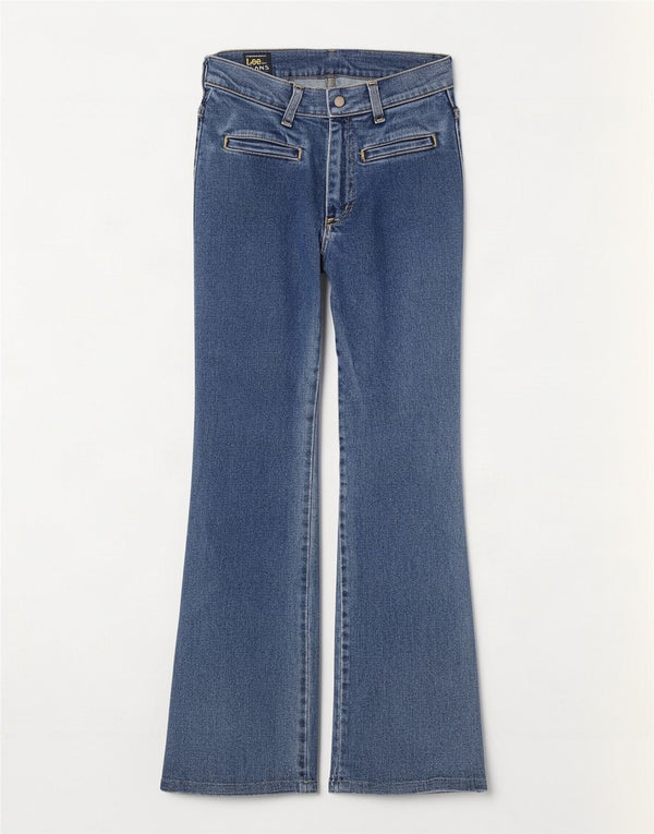 Jeans Bootcut da donna Lee W26 L31 cotone blu