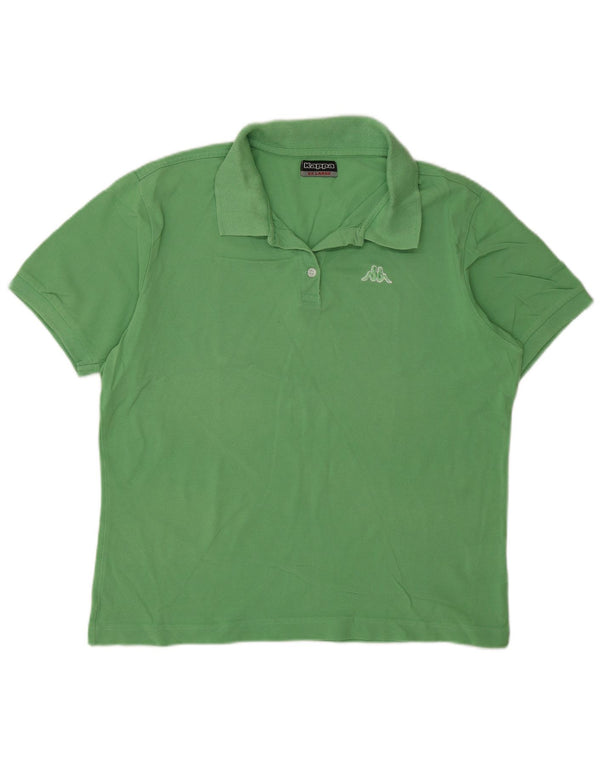 Polo Kappa da donna UK 20 2XL cotone verde