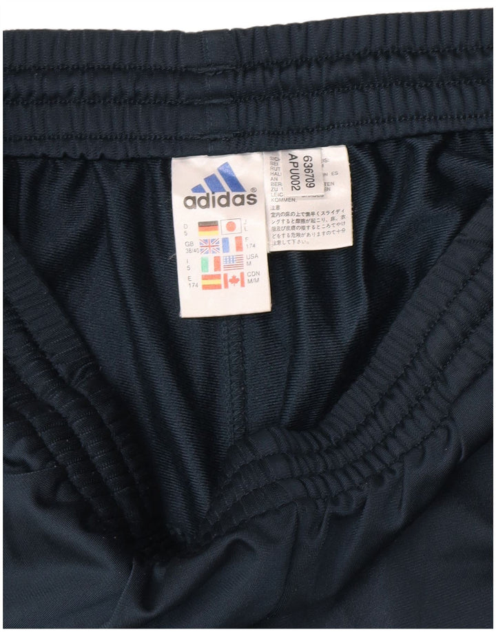 Pantaloni da tuta da uomo Adidas UK 38/40 Poliestere blu navy medio