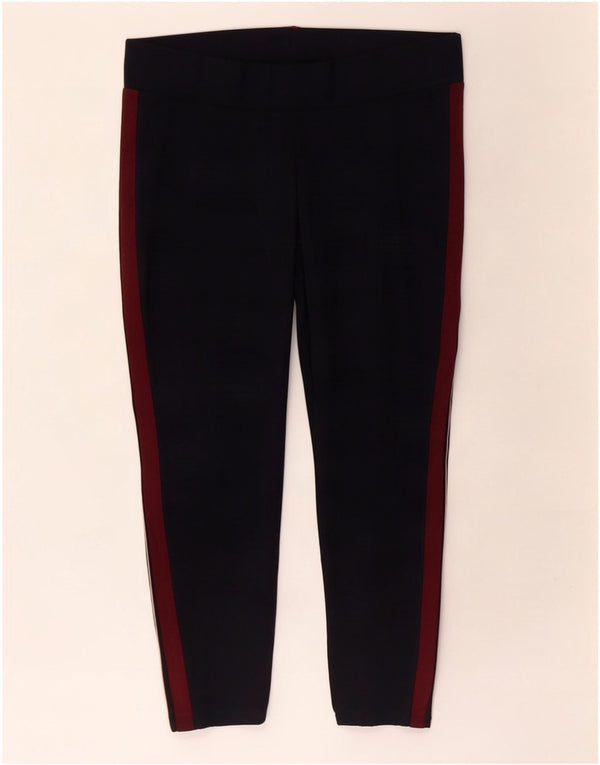 Marks & Spencer Womens Cropped Trousers UK 18 XL W36 L24 Navy Blue