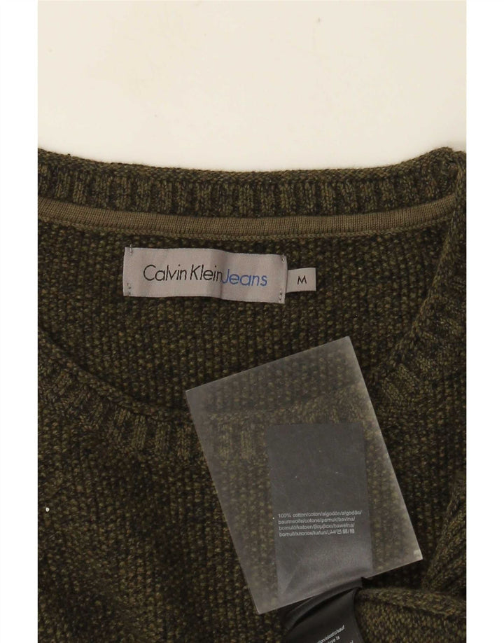 Maglione maglione girocollo da uomo Calvin Klein Jeans in cotone verde medio