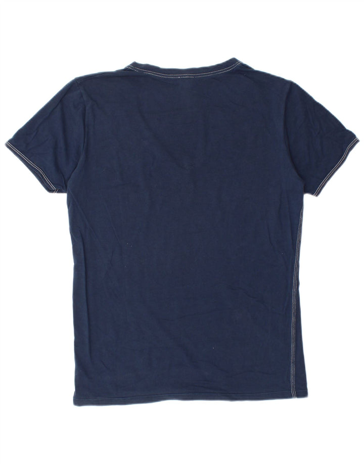 T-shirt da uomo Diesel Top Small in cotone blu navy