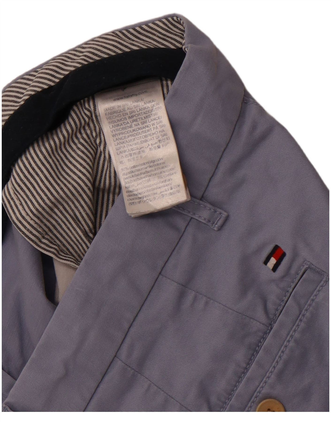 Pantaloncini chino da uomo Tommy Hilfiger W38 XL cotone blu
