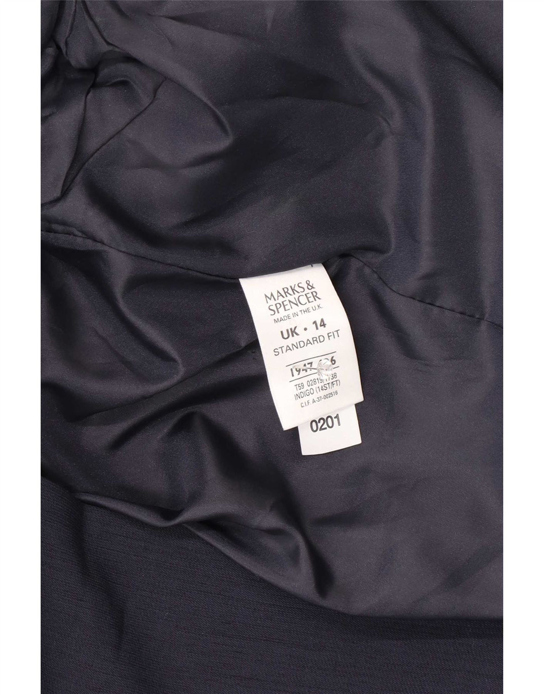 Giacca blazer da donna Marks & Spencer UK 14 grande poliestere blu navy