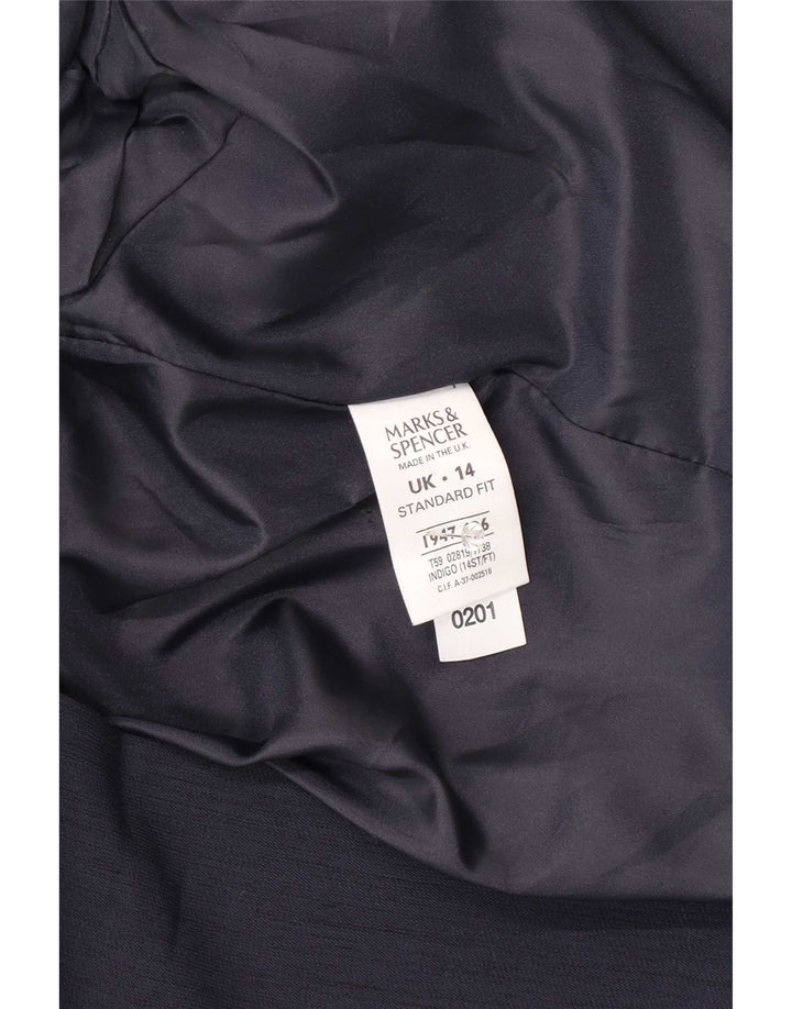 Giacca blazer da donna Marks & Spencer UK 14 grande poliestere blu navy