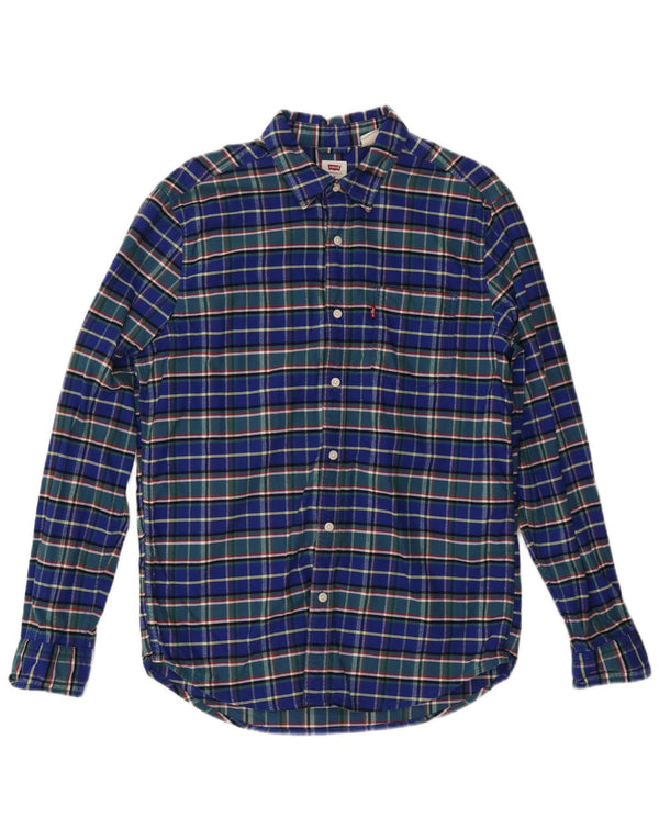 LEVI'S Camicia da uomo in flanella vestibilità standard, cotone a quadri multicolore medio