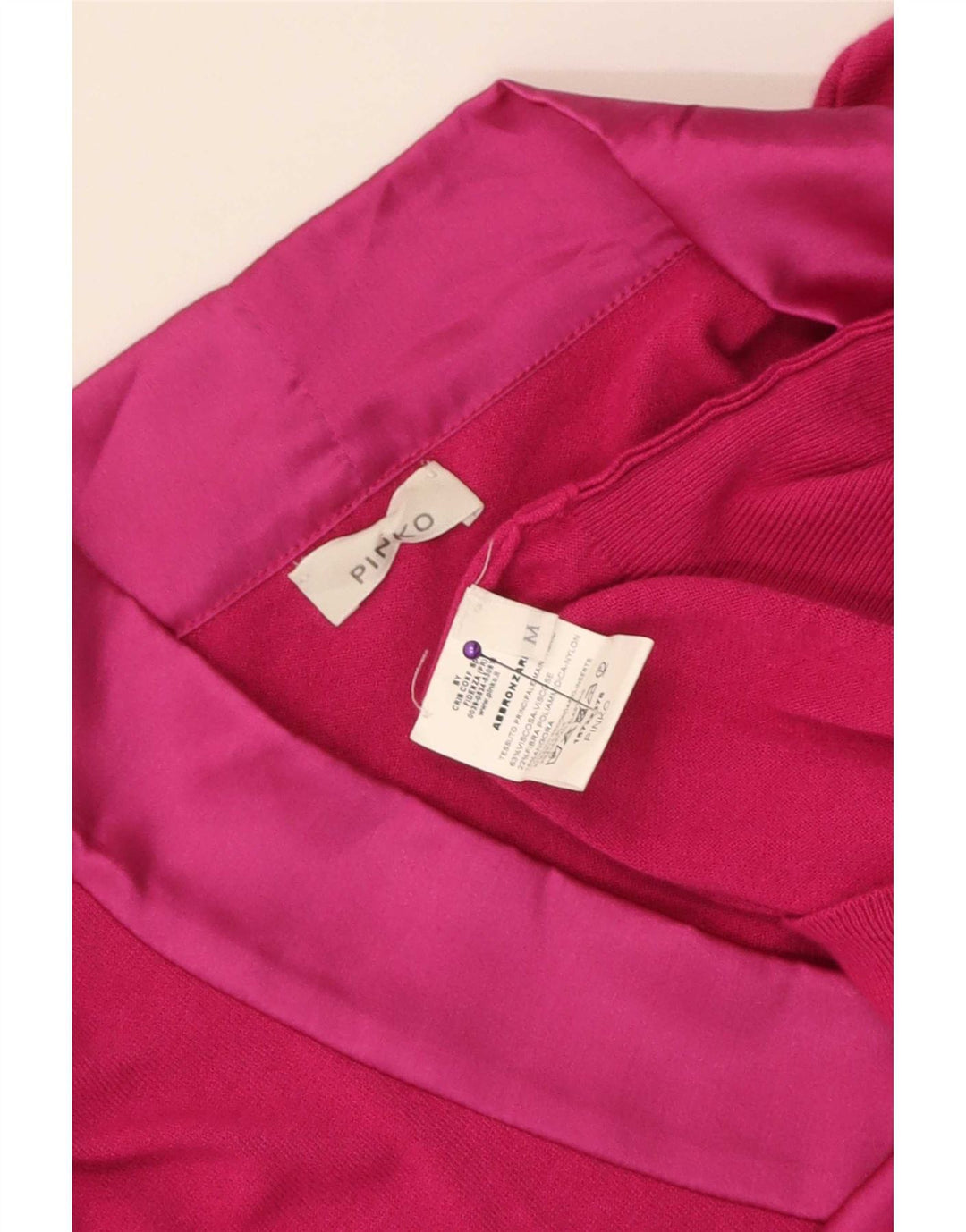 Maglione da donna con scollo a V Pinko UK 12 Viscosa rosa medio