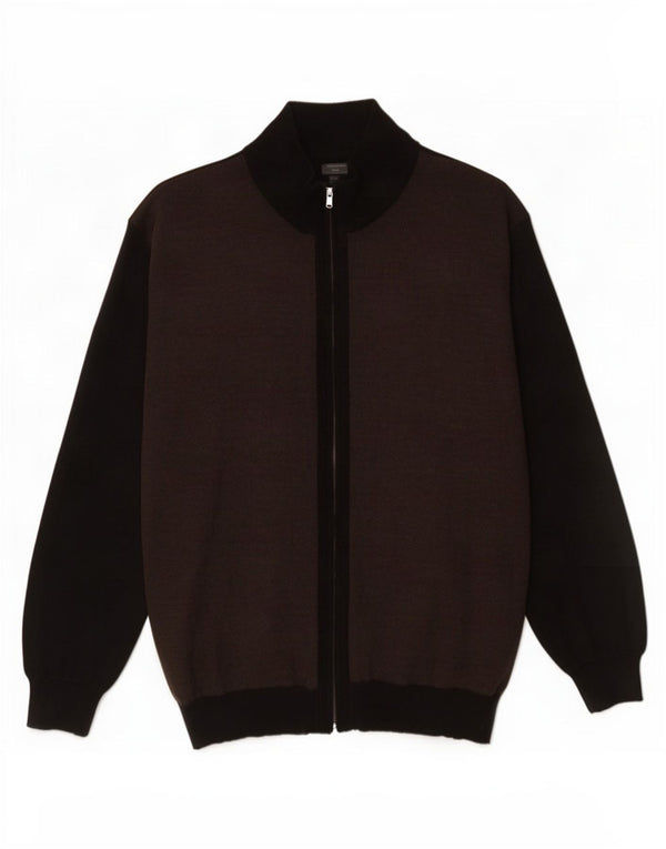 Maglione cardigan da uomo Marlboro Classics 4XL Blocco colore marrone