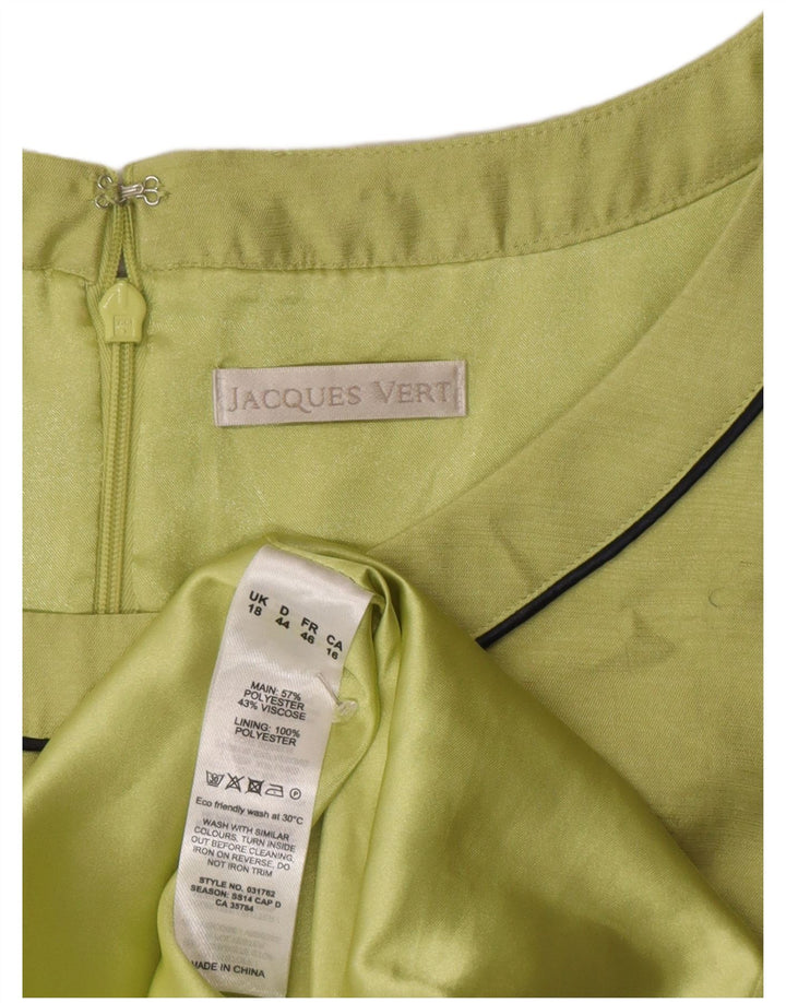 Abito tubino senza maniche da donna Jacques Vert UK 18 XL poliestere verde
