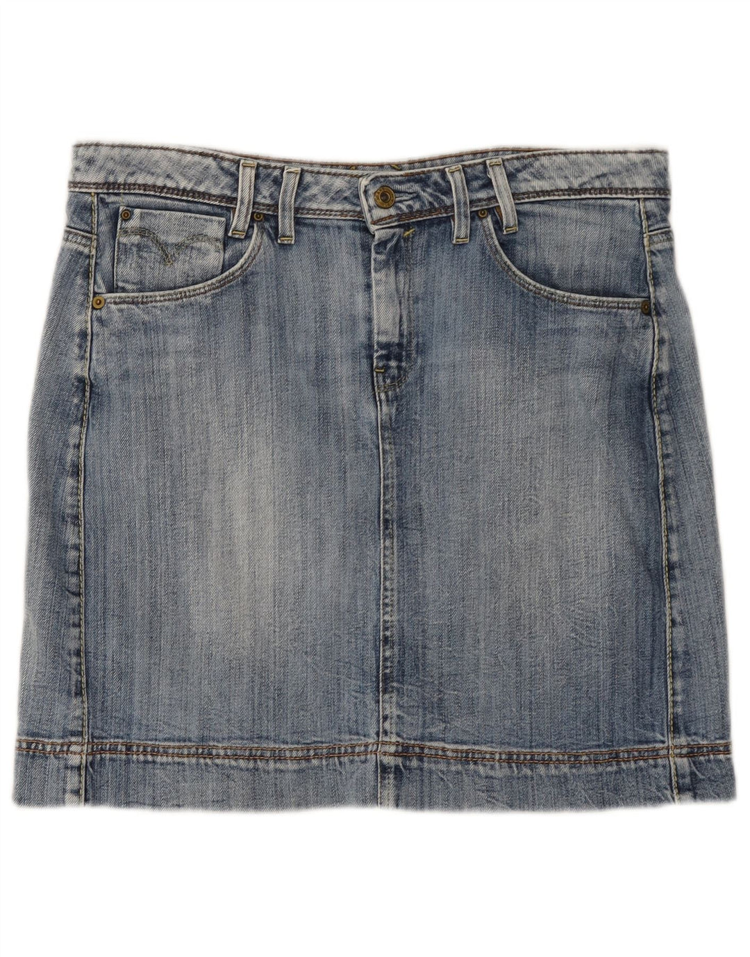 LEVI'S Minigonna in denim da donna grande W34 in cotone blu