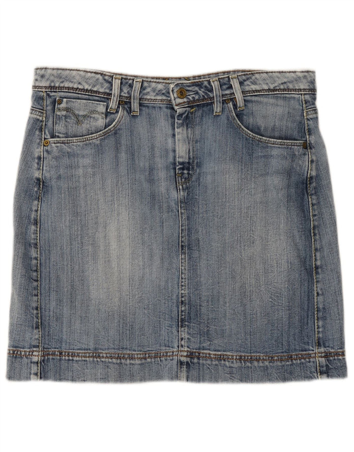 LEVI'S Minigonna in denim da donna grande W34 in cotone blu
