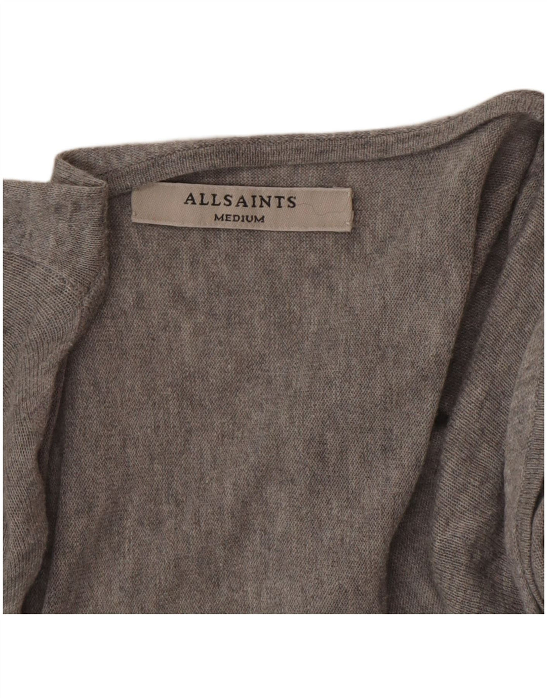 Maglione maglione oversize con scollo a V da donna All Saints UK 14 Grigio medio