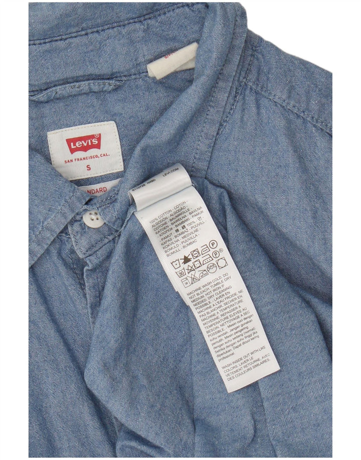 Camicia a maniche corte standard da uomo Levi's piccola in cotone blu