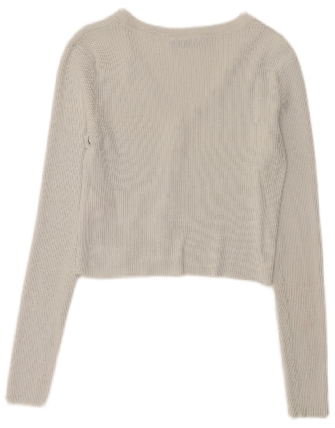 Top cardigan corto da donna Zara UK 10 piccolo bianco in poliammide