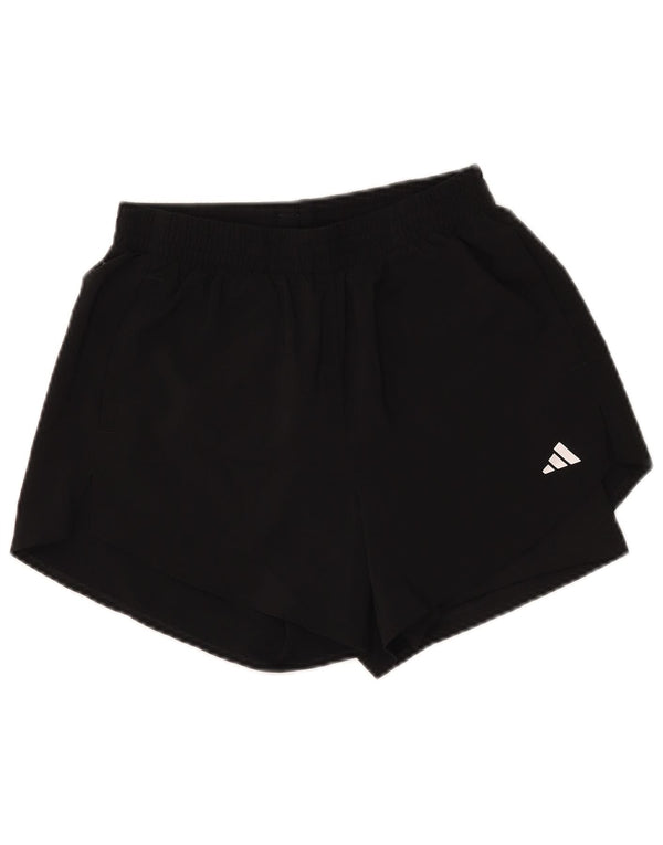 Pantaloncini sportivi Adidas da donna vestibilità regolare UK 8/10 piccoli poliestere nero