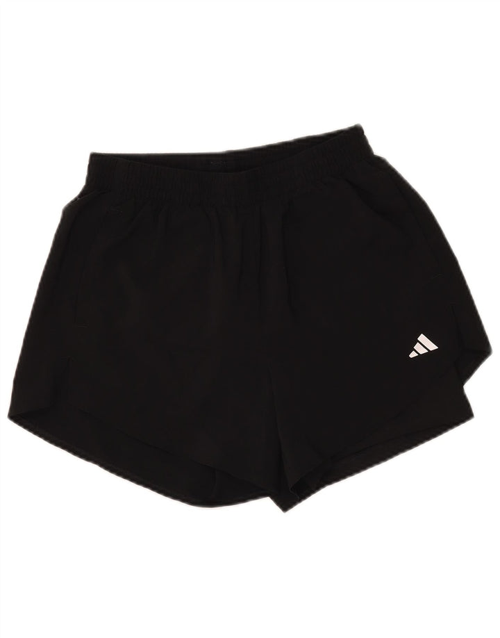 Pantaloncini sportivi Adidas da donna vestibilità regolare UK 8/10 piccoli poliestere nero