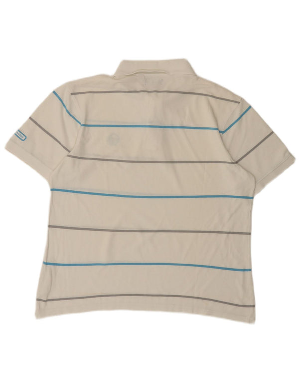 Polo Uomo Sergio Tacchini Maglia Grande in Cotone a Righe Bianche