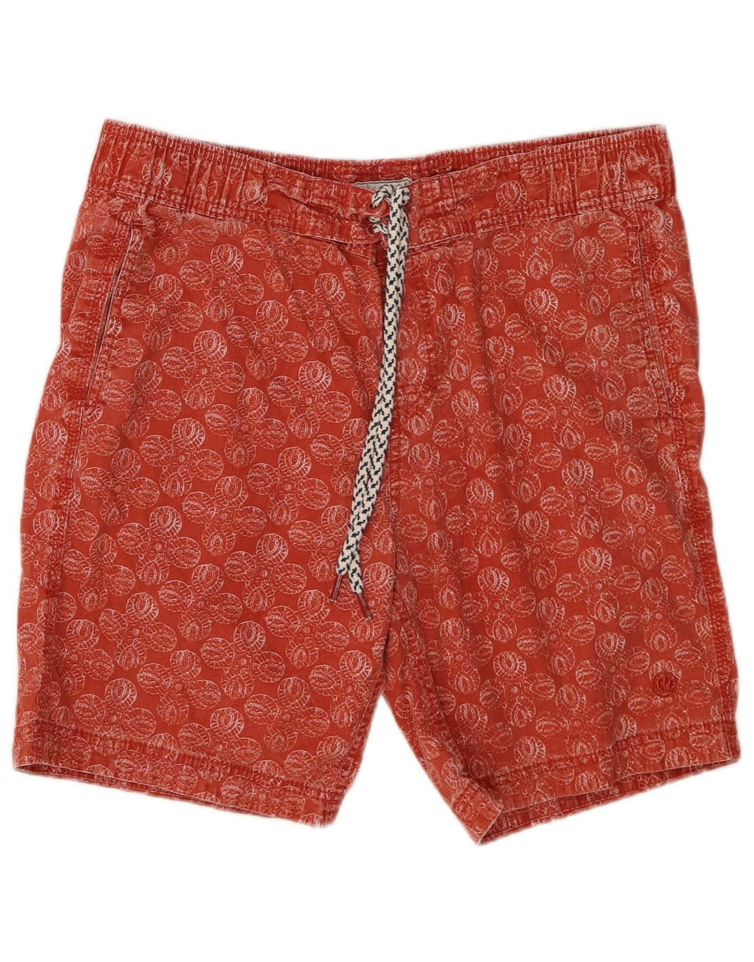 Pantaloncini da bagno da uomo Fat Face Cotone floreale arancione medio