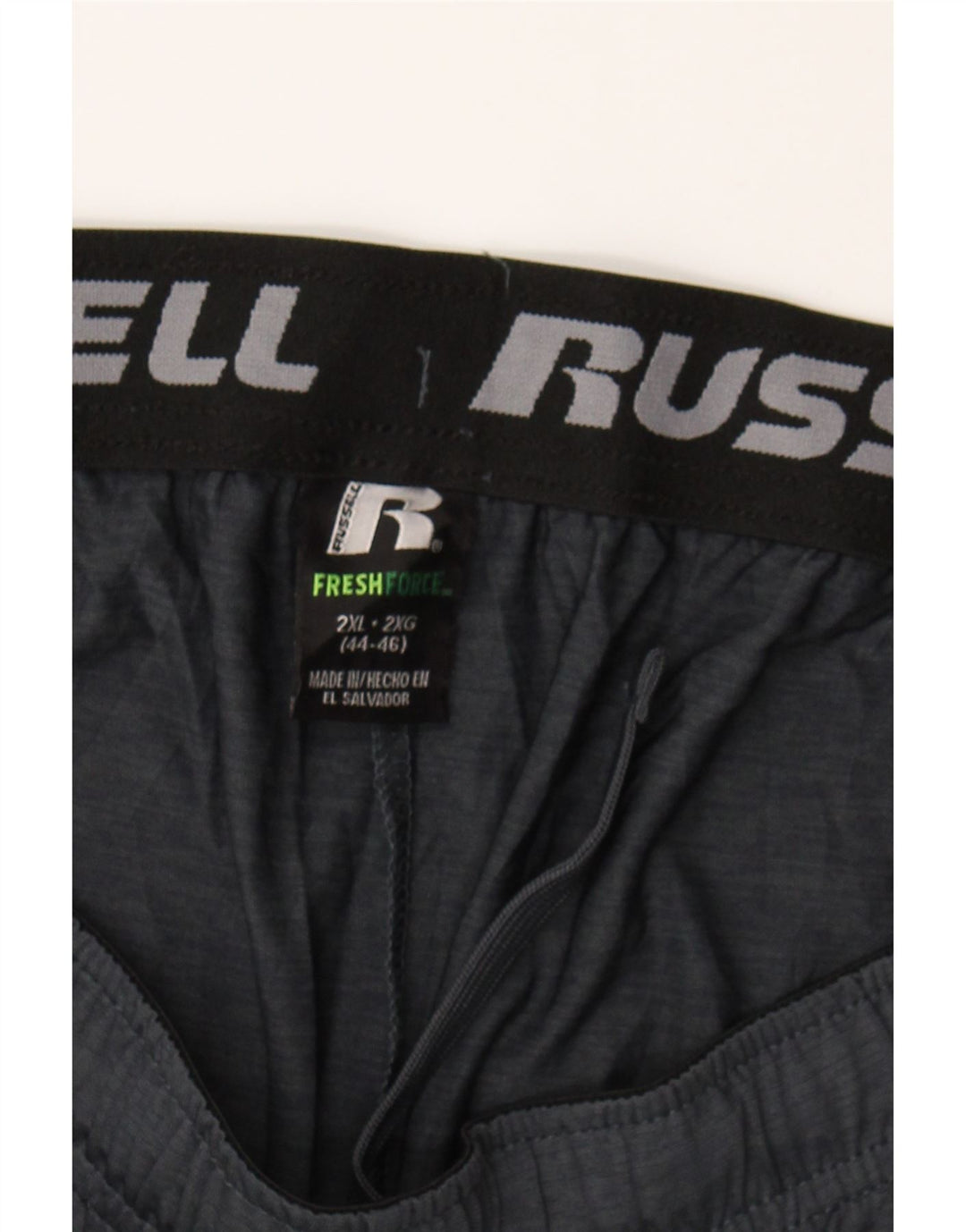 RUSSELL ATHLETIC Mens Sport Shorts 2XL  Grey Colourblock Polyester Vintage Russell Athletic and Second-Hand Russell Athletic from Messina Hembry 