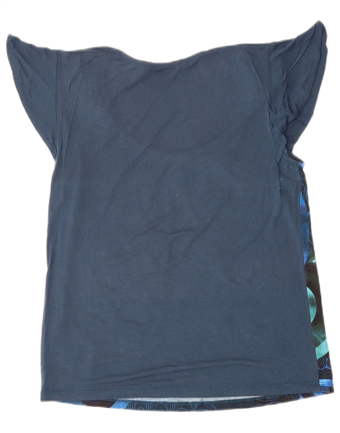 DESIGUAL Donna Camicetta Top UK 14 Medio Blu Navy Floreale
