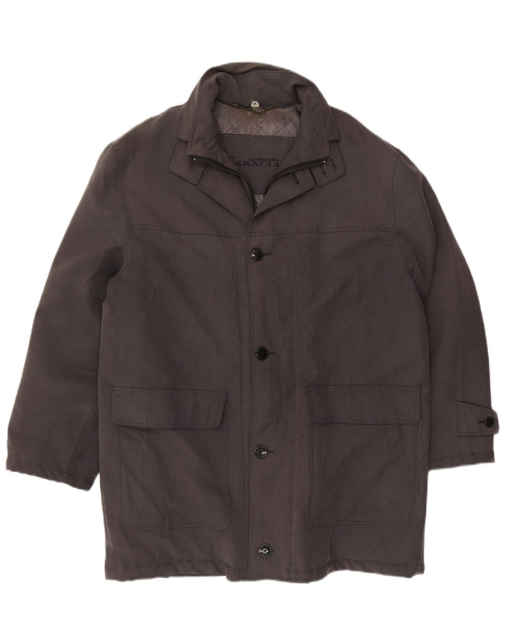 GIORGIO VARALLI Cappotto Giacca a Vento Uomo IT 50 Large Grigio