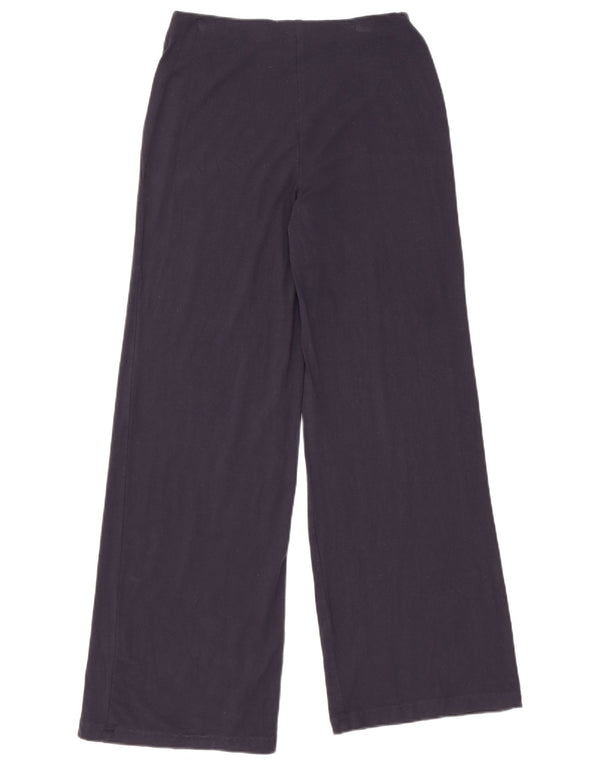 Pantaloni casual a gamba larga da donna Marks & Spencer W28 L30 viscosa blu navy