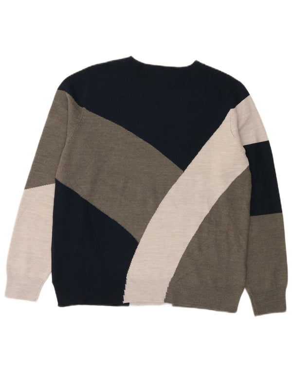 Maglione maglione con scollo a barca da donna Marks & Spencer UK 14 grande multicolore