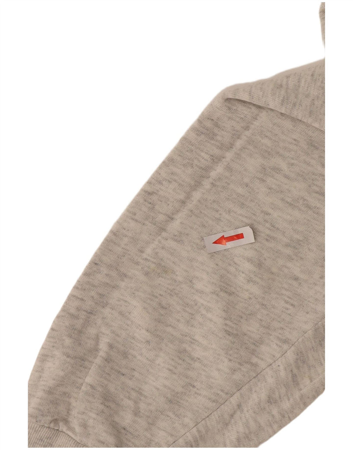 Felpa Champion da uomo con zip e collo, maglione, cotone chiazzato grigio medio