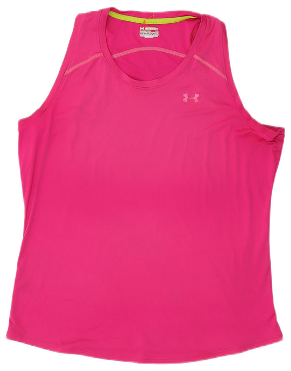 Canottiera Heat Gear da donna Under Armour UK 18 XL poliestere rosa