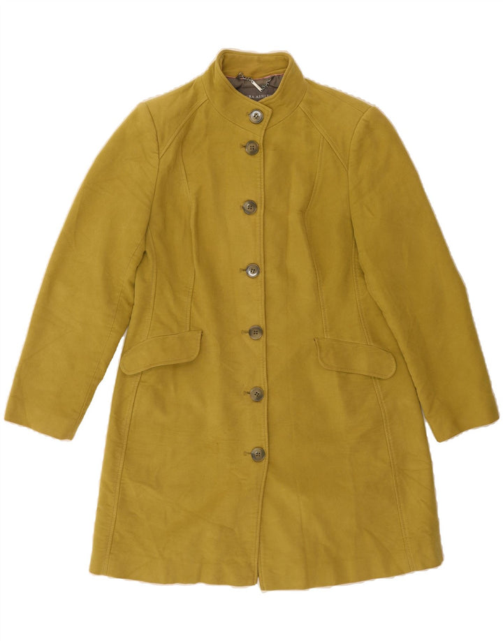 LAURA ASHLEY Womens Overcoat UK 14 Large Green Cotton Vintage Laura Ashley and Second-Hand Laura Ashley from Messina Hembry 
