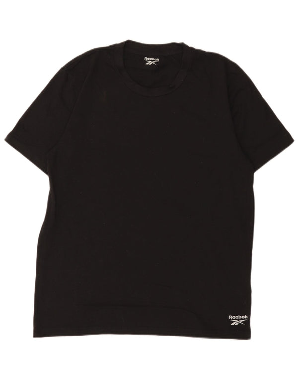 T-shirt Reebok da uomo grande in cotone nero