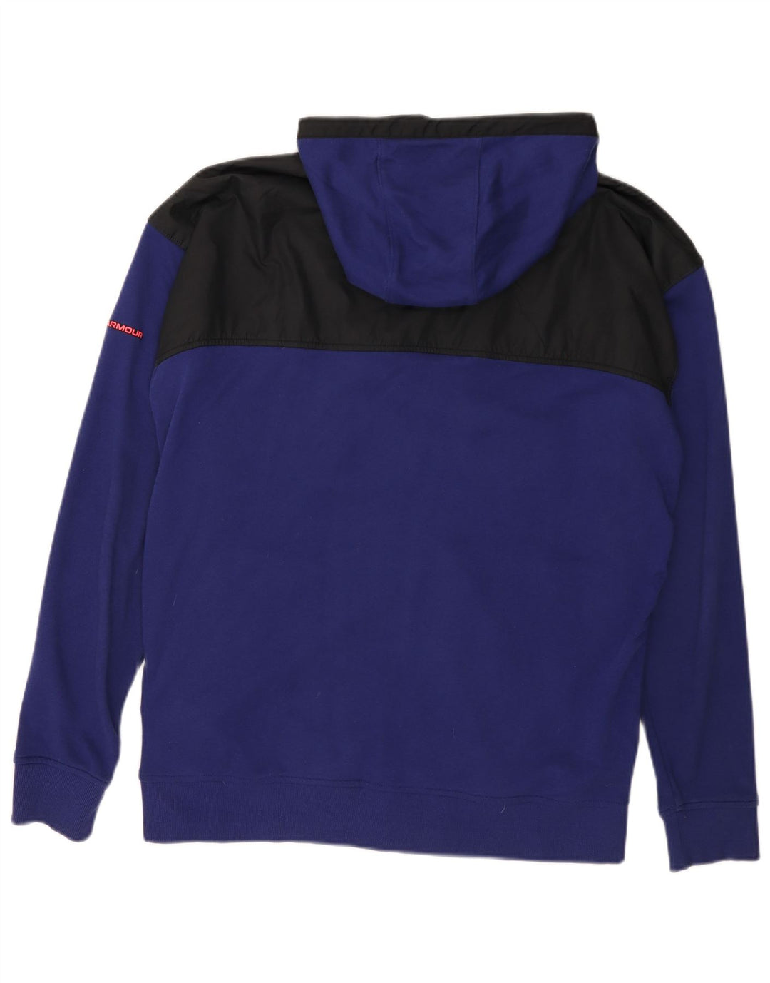 Felpa con cappuccio e zip da uomo UNDER ARMOUR grande in cotone color block viola