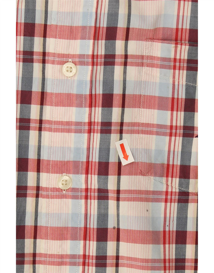 NAUTICA Mens Short Sleeve Shirt Large Red Check Cotton Vintage Nautica and Second-Hand Nautica from Messina Hembry 