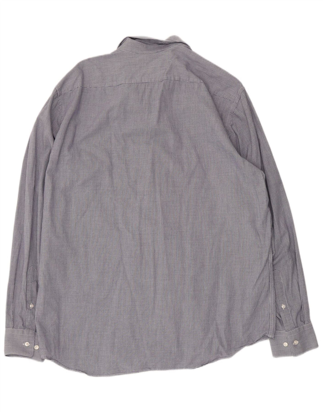 Camicia da uomo vestibilità regolare Hugo Boss taglia 44 17 1/2 XL pied de poule blu