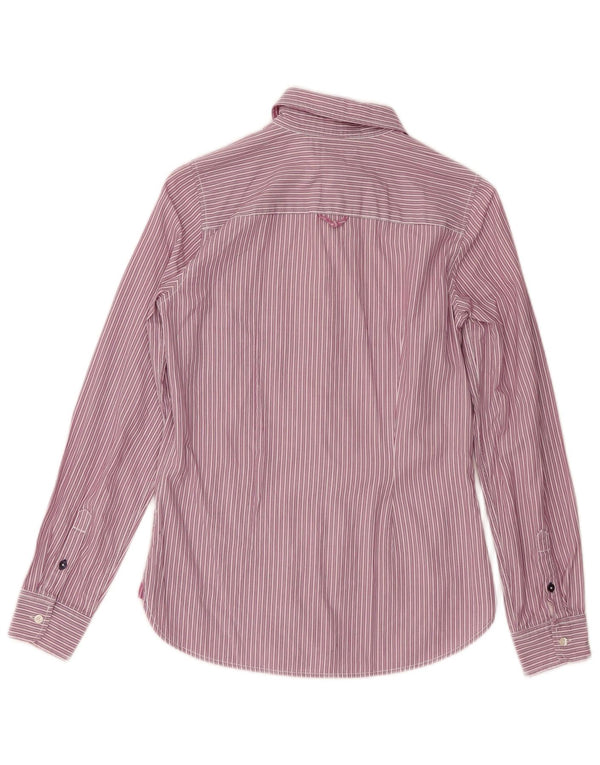 Camicia da donna aderente con volant sul davanti Tommy Hilfiger US 4 Small Purple Striped