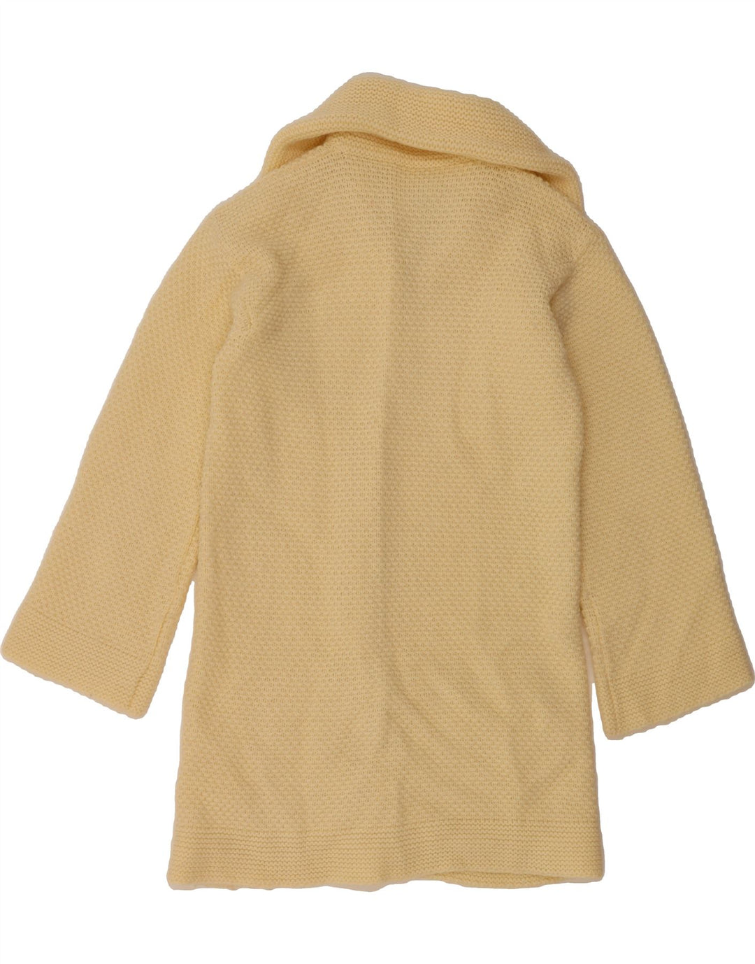 VINTAGE Womens Cardigan Sweater UK 14 Large Yellow Vintage Vintage and Second-Hand Vintage from Messina Hembry 