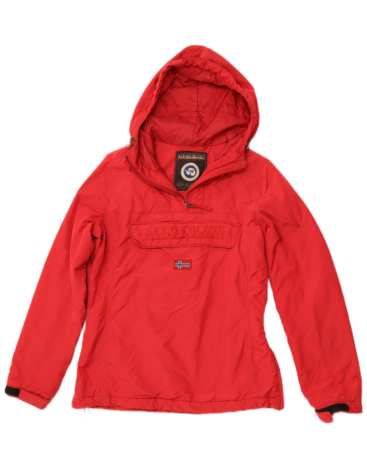 Giacca anorak con cappuccio grafico da donna NAPAPIJRI UK 14 poliestere rosso medio